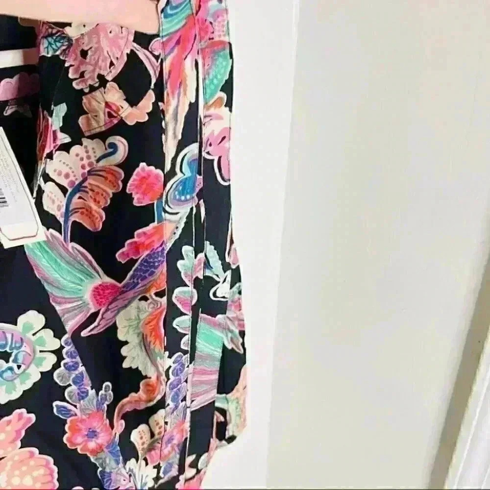 NWT Banjanan Bethany Tie Neck Ruffle Top Rococo Fantasy - Picture 7 of 8